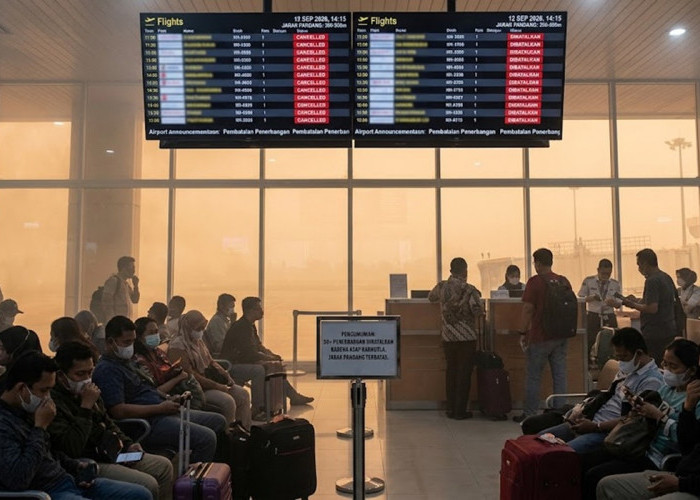  30 Penerbangan di Bandara Supadio Pontianak Batal Akibat Asap Karhutla