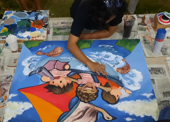 Puluhan Siswa Ikuti Lomba Mural di Festival Literasi Situbondo 2025
