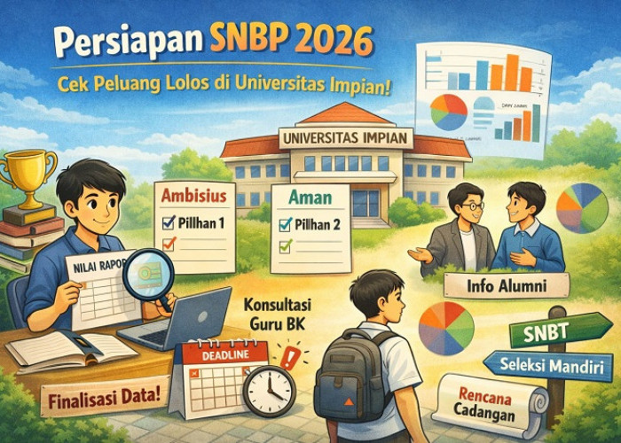 Persiapan SNBP 2026 Lengkap, Cara Cek Peluang Lolos dan Strategi Pilih Jurusan sebelum Deadline