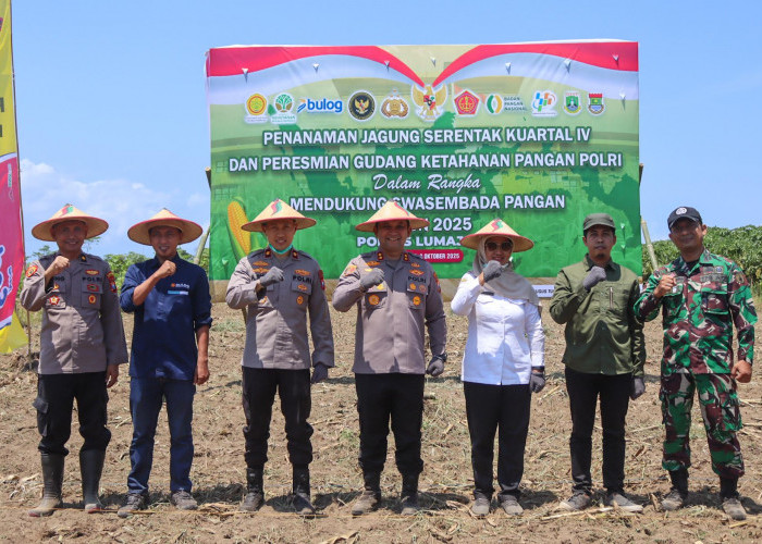 Polres Lumajang Gelar Penanaman Jagung Serentak dan Gerakan Pangan Murah di Pasirian