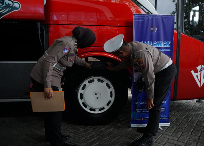 Jelang Libur Akhir Tahun, Satlantas Polres Kediri Gelar Ramp Check Transportasi Umum