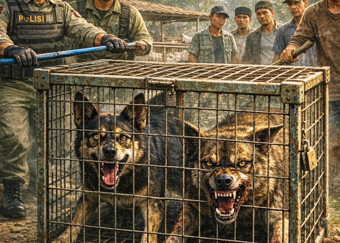 Teror Penyerang Belasan Kambing di Dagangan Berakhir, Dua Anjing Liar Tertangkap