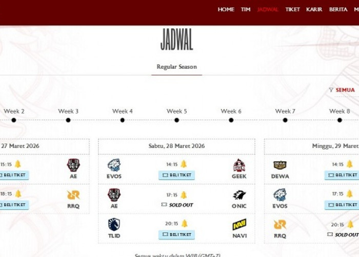 Jadwal MPL ID Season 17 Week 1: Big Match RRQ vs ONIC Jadi Sorotan Akhir Pekan Ini