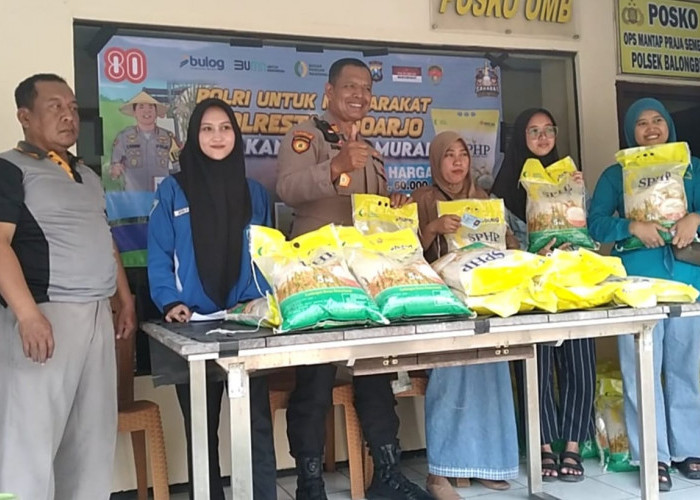 Polsek Balongbendo Gelar Bazar Beras Murah
