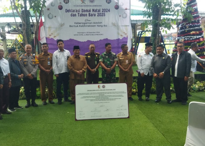 Kapolsek Bojonegoro Kota Hadiri Deklarasi Damai Nataru, Ajak Masyarakat Jaga Kerukunan