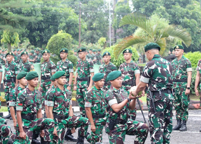 Perkuat Jiwa Korsa, Yonif 515 Kostrad Sambut Mayor Inf Roni Bramasta sebagai Wadanyon Baru