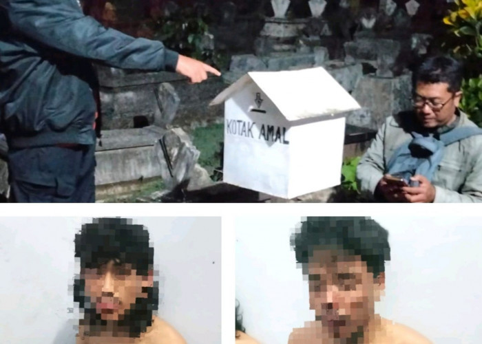 Bawa Senjata Tajam, Dua Pemuda Pencuri Kotak Amal di TPU Sumberjo Diringkus Polisi
