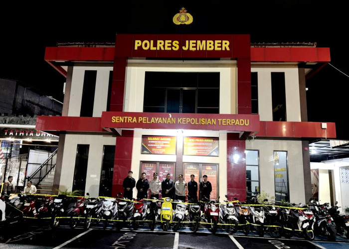 Tim Alap-Alap Polres Jember Bubarkan Balap Liar Bandara Notohadinegoro, 21 Motor Diamankan