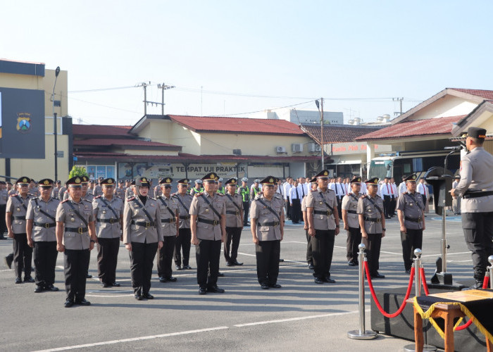 Polres Kediri Gelar Sertijab PJU dan Belasan Kapolsek Jajaran