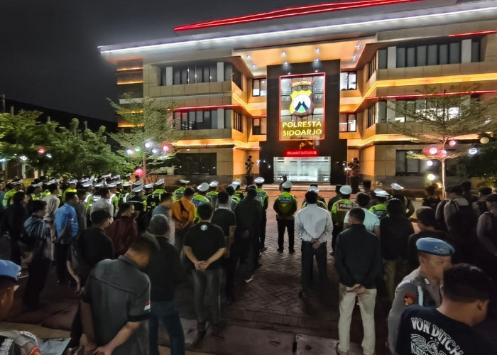 Polresta Sidoarjo Gelar Apel Siaga dan Patroli Kamtibmas Selama Libur Panjang Isra Miraj