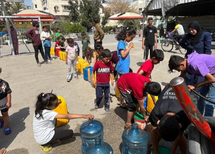Yayasan Padepokan Fatwa Kehidupan Melakukan Pengadaan Air Bersih di Gaza Utara Palestina