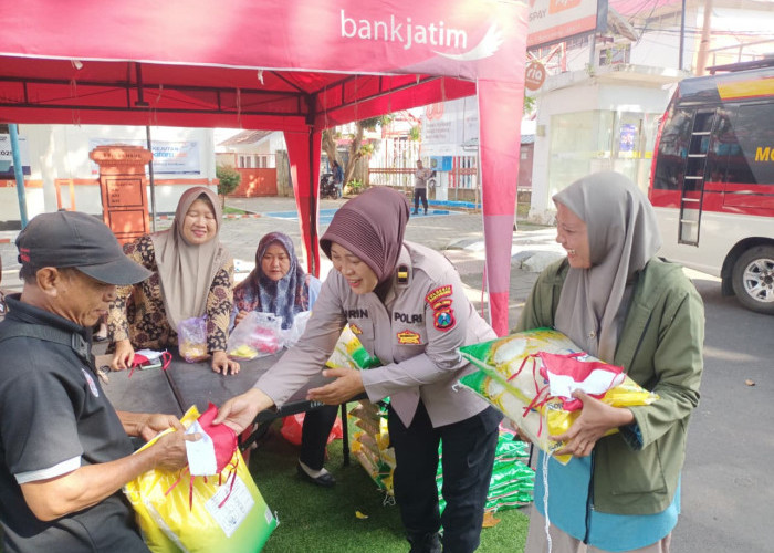 Gerakan Pangan Murah, Polresta Banyuwangi dan Bulog Gelontorkan 202 Ton Beras SPHP untuk Warga