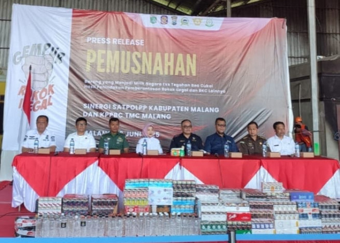 Sinergi Pemkab Malang dan Bea Cukai Musnahkan 3,5 Juta Batang Rokok Ilegal
