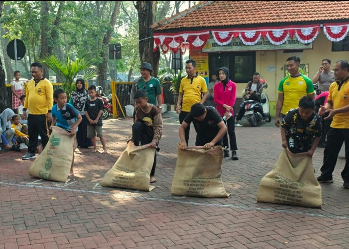 Polsek Tenggilis Mejoyo Gelar Lomba Meriah Sambut HUT Ke-79 Bhayangkara, Wujud Kedekatan Polisi dan Masyarakat
