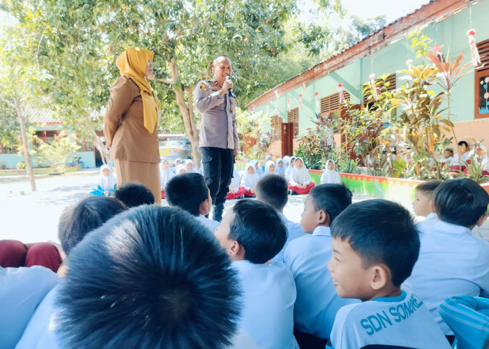 Kapolsek Padangan Sosialisasi Larangan Penggunaan Sepeda Listrik di Jalan Raya ke Pelajar SDN Sonorejo