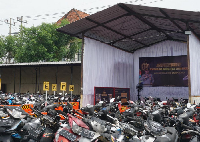 Bazar Ranmor Polrestabes Surabaya, 117 Kendaraan Sitaan Kembali ke Pemilik Sah