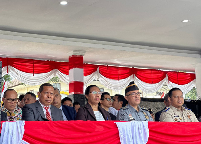Kanwil Kemenkumham Maluku Hadiri Upacara Peringatan Hari Bhayangkara Ke-78 Polda Maluku