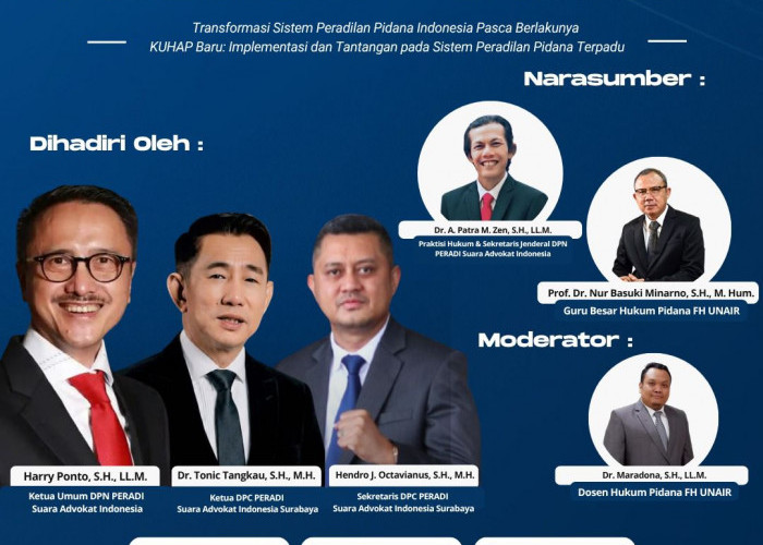 Seminar Nasional KUHAP Baru PERADI SAI-FH UNAIR Diserbu Peserta