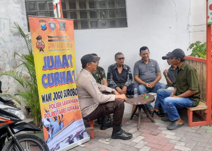 Polsek Sawahan Gelar Jumat Curhat, Warga Keluhkan Pergaulan Bebas Anak Muda