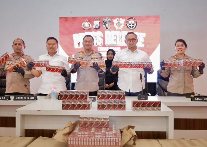 Polrestabes Surabaya Bersama Bea Cukai Jatim I Gagalkan Peredaran 116 Ribu Bungkus Rokok Ilegal