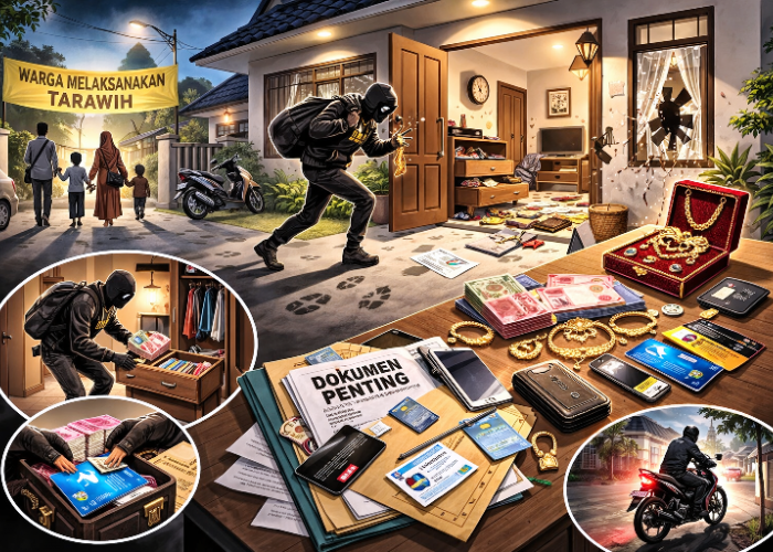 Rumah Warga Kedamean Gresik Dibobol saat Tarawih, Emas dan Uang Rp 45,8 Juta Raib