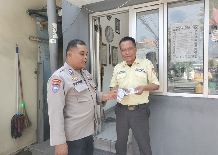  Antisipasi Curanmor, Polsek Wiyung Sosialisasikan Call Center 110 kepada Satpam