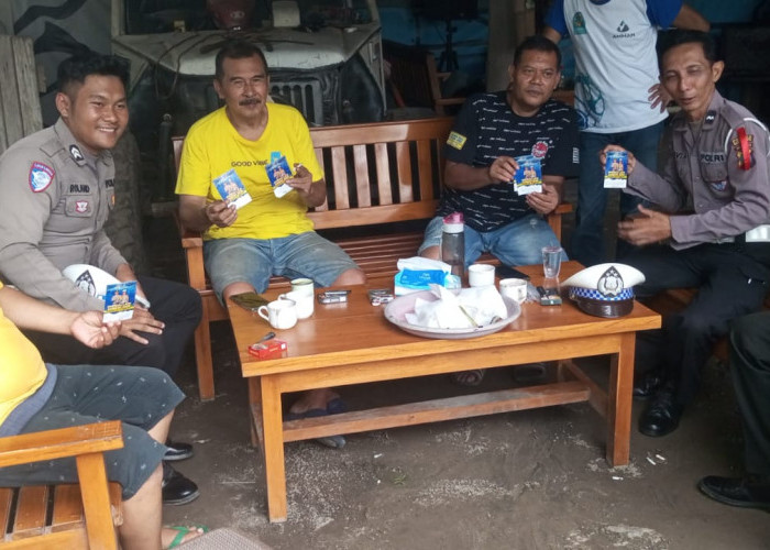 Unit Kamsel Satlantas Polres Kediri Kota Sambangi Markas IOF dan FOK