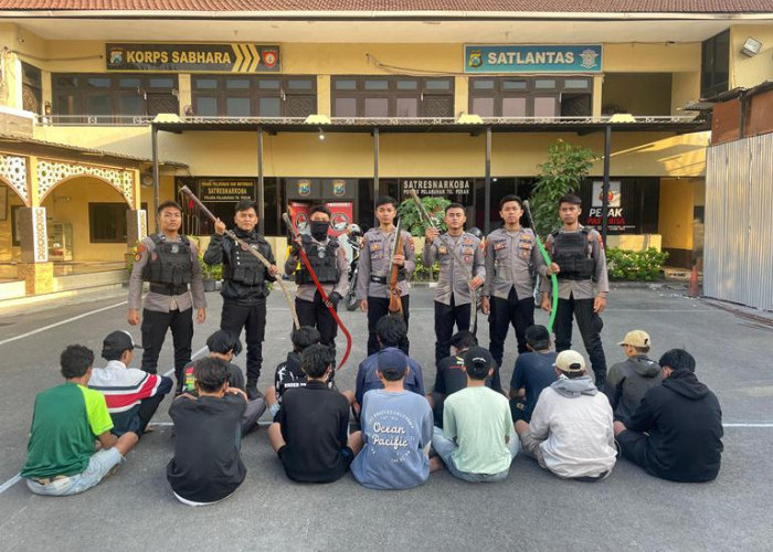 Gagalkan Aksi Balas Dendam Tawuran, 14 Anggota Gangster Diciduk Bawa Senapan Angin dan Sajam