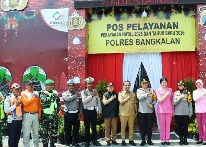 Kapolres Bersama Bupati Bangkalan Sambangi Pos Pam dan Pos Yan Nataru, Beri Motivasi Semangat Personel
