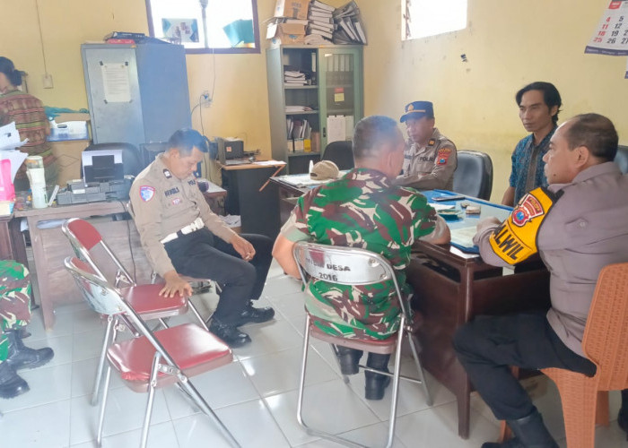 Jelang Ramadan, Polsek Gampengrejo Kunjungi Desa Sampaikan Imbauan Kamtibmas