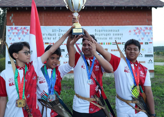 Atlet Panahan Berkuda Asal Malang Borong Emas di Rusia, Bawa Indonesia Juara Dua Dunia