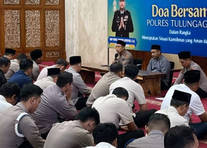 Polres Tulungagung Gelar Doa Bersama, Wujud Ikhtiar Jaga Kamtibmas Tetap Kondusif