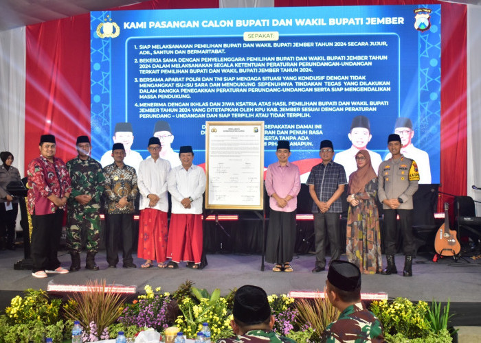 Ciptakan Pemilu Damai, Kapolres Jember Ajak Paslon Do’a Bersama dan Deklarasi