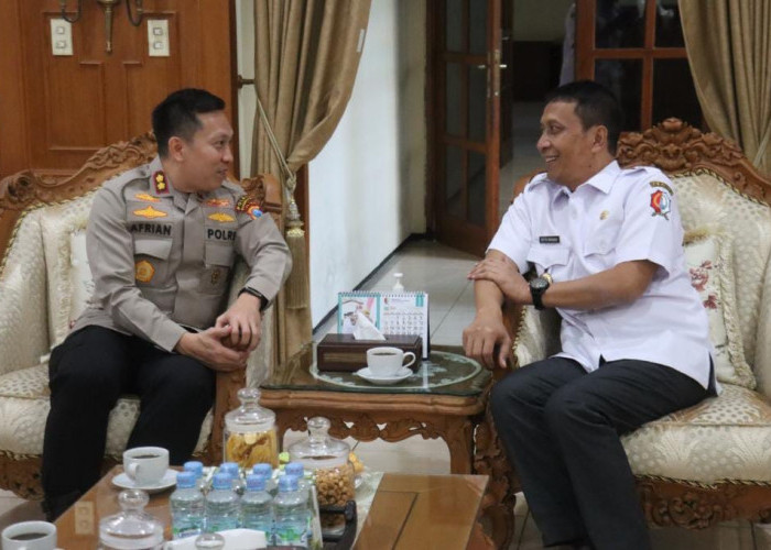 Awal Menjabat, Kapolres Bojonegoro AKBP Afrian Silaturahmi dengan Bupati Setyo Wahono