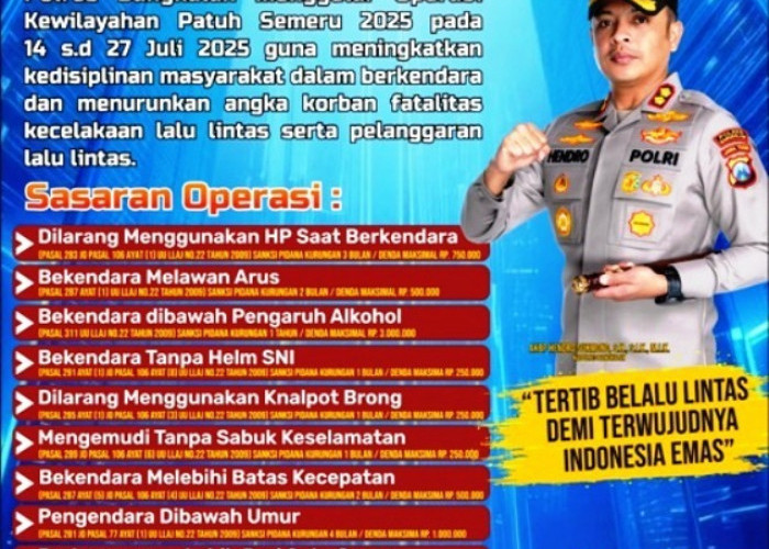 Tindakan Tegas Bakal Diberlakukan, Polres Bangkalan Tancap Gas Geber Operasi  Patuh Semeru 2025