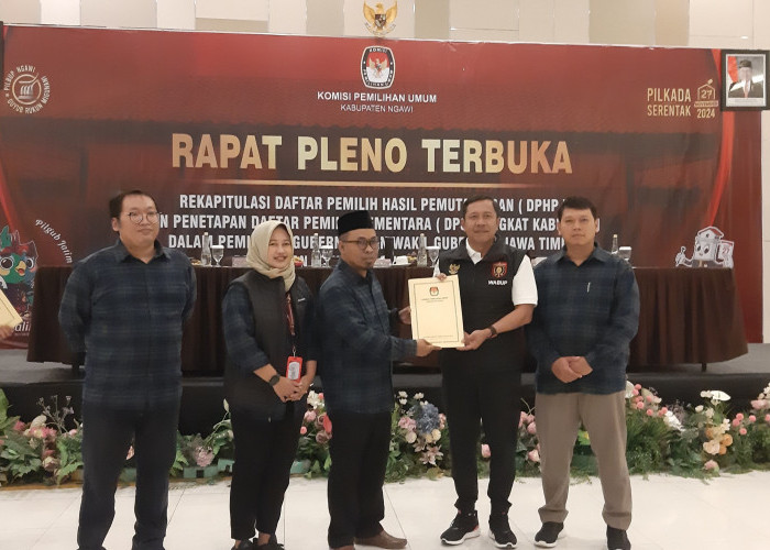 KPU Ngawi Tetapkan DPS Pilkada 2024 Sebanyak 695.940 Pemilih