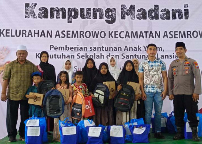 Wujudkan Sinergi di Kampung Madani Asemrowo, Haji Ali Direktur PT MTK Beri Santunan