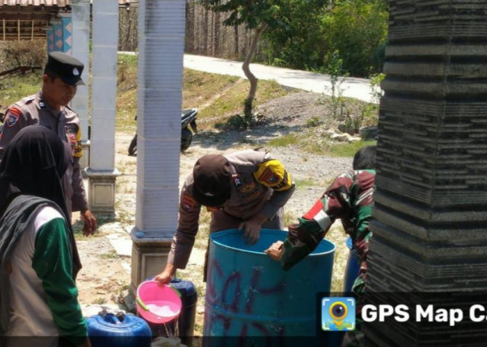 Musim Kemarau, Polsek Margomulyo Gandeng BPBD Bantu Air Bersih Warga Meduri