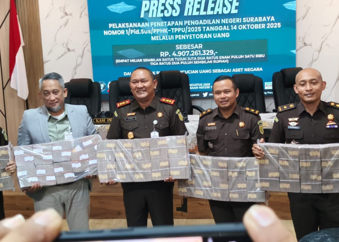 Uang Judi Online Rp4,9 Miliar Disetor ke Kas Negara, PNBP Kejari Tanjung Perak Tembus 905 Persen