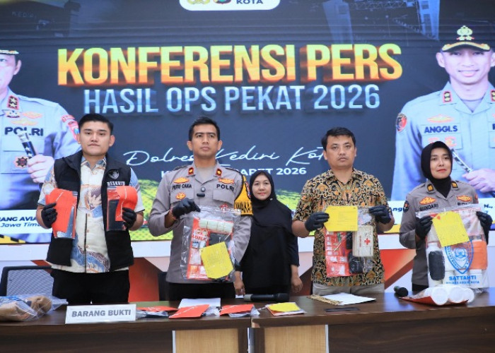 Polres Kediri Kota Ungkap 25 Kasus Narkoba Hingga Perjudian, Lampaui Target Ops Pekat Semeru 2026
