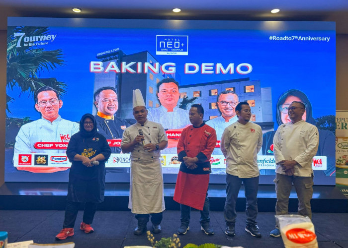 Semarakkan Hari Jadi ke-7, Hotel Neo+ Waru Sidoarjo Gelar Baking Demo Bersama 5 Chef Profesional