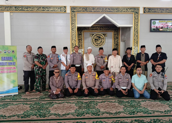 Polsek Karangpilang Giat Safari di Masjid Jabal Nur, Imbau Waspadai Curanmor dan Penipuan Online