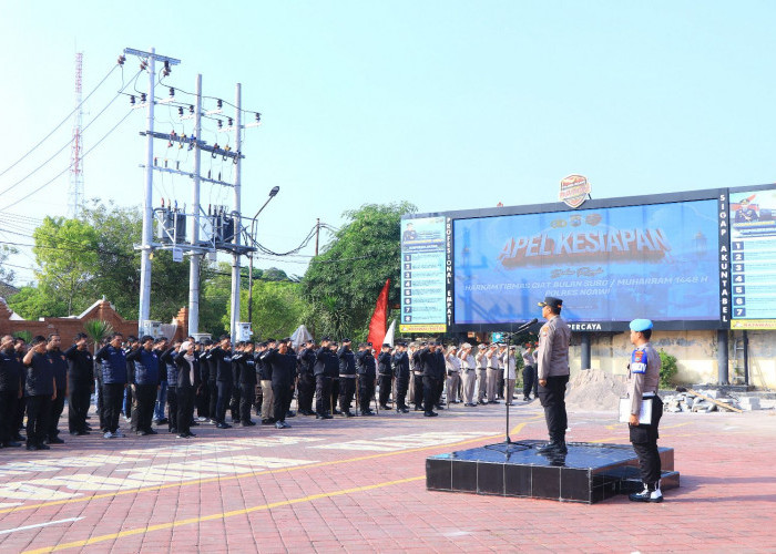Polres Ngawi Gelar Apel Kesiapan Harkamtibmas Bulan Suro 1448 H 