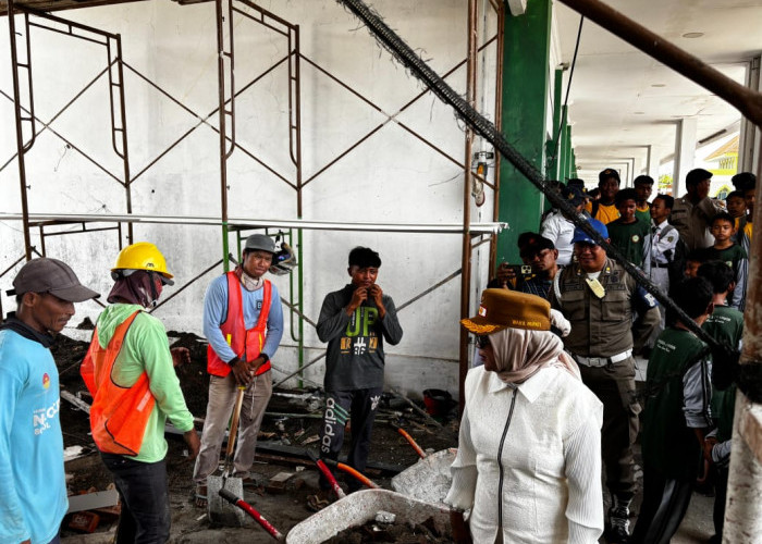 Proyek SMPN 2 Prambon Molor, Wabup Sidoarjo Turun ke Lokasi