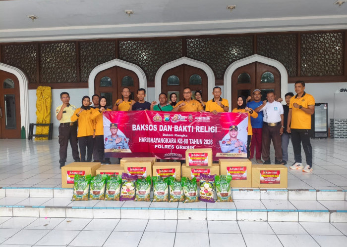 Polres Gresik Gelar Baksos dan Bakti Religi Lintas Agama Sambut HUT Bhayangkara ke-80