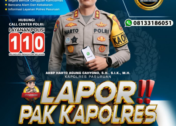 Ada Gangguan Kantibmas, Masyarakat Silakan Lapor di Call Center 110, Polres Pasuruan Bakal Respons Cepat