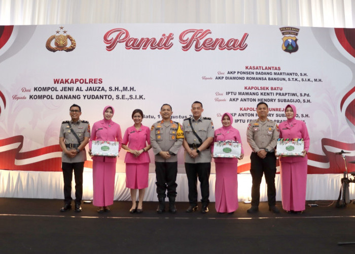 Mutasi di Mapolres Batu, Kapolres AKBP Andi Yudha Pranata Sampaikan Ini