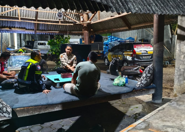 Polsek Wonoayu Ajak Warga Giatkan Poskamling Guna Cegah Gangguan Kamtibmas