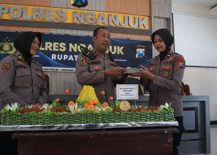 HUT Ke-77 Polwan, Polres Nganjuk Ajak Tingkatkan Pelayanan dan Dedikasi