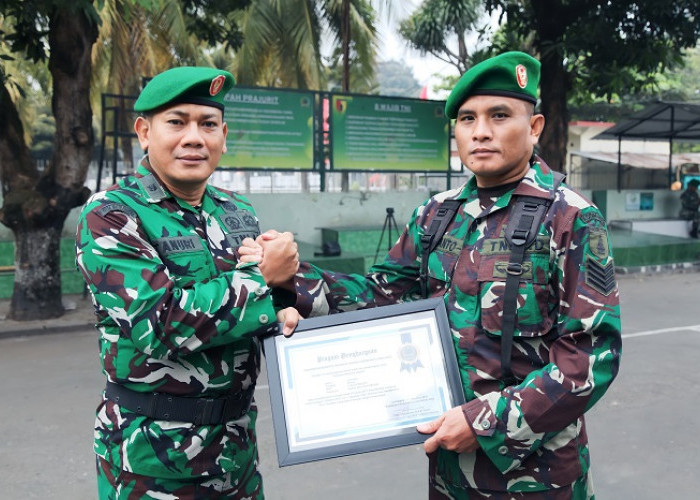 Kasdim 0821 Lumajang Pimpin Upacara Pindah Satuan dan Pelepasan Prajurit Memasuki MPP